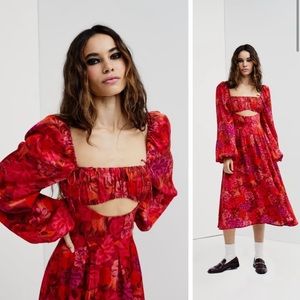 For Love & Lemons Nikki Midi Dress